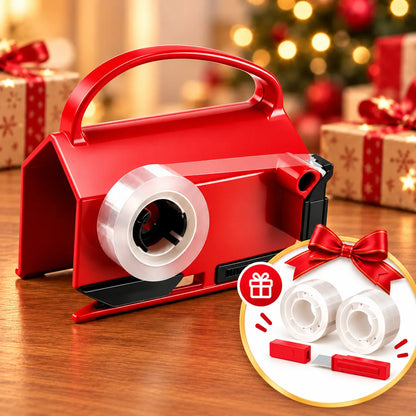 Cortador de papel de regalo y dispensador de cinta adhesiva 2 en 1